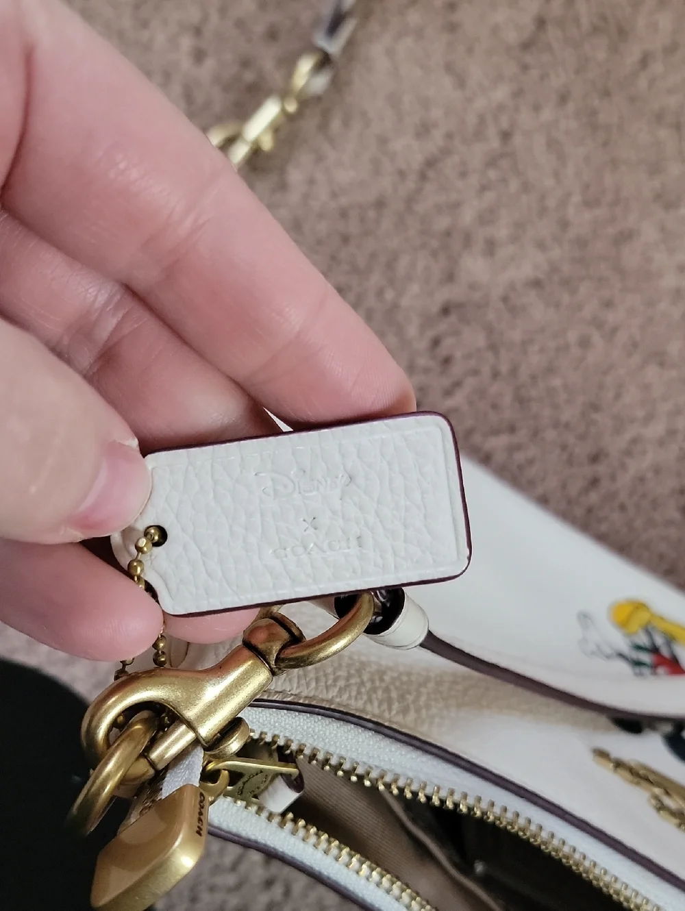 Coach White Leather Mickey Mouse Crossbody Bag - Picture 7 of 7